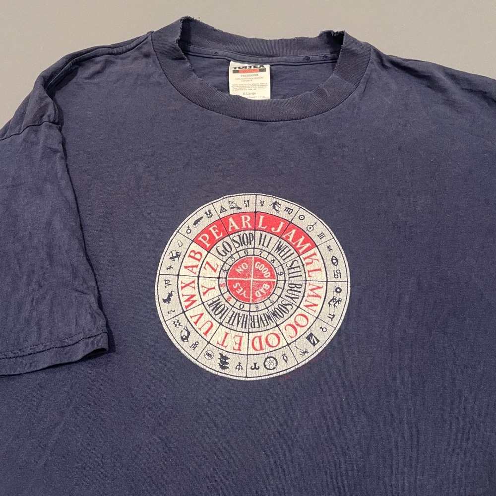 Vintage 1996 Pearl Jam No Code Tour Shirt XL Tultex 90s Grunge Band Tee Navy